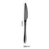Cuchillo y tenedor de acero inoxidable 430 grueso mate, cuchara, vajilla occidental negra de alta gama para hotel, cuchillo y tenedor forjados