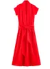 Moda europea y americana transfronteriza Bestseller de AliExpress: vestido elegante y sencillo de popelina plisada