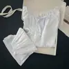 Pijama de Algodón Nube para Mujer Verano Conjunto de Dos Piezas Manga Corta Shorts Estampado Casual Simple Femenino Ropa de Casa Conjunto Elegante