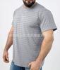 Camiseta de manga corta para hombre, estilo clásico de verano a rayas con cuello redondo, para uso diario, para Europa y Estados Unidos, 2025