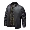 Jaqueta de Couro Veludo Fino Masculina Jaqueta 2025 Primavera Nova Jaqueta de Couro Corta-vento