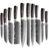 Juego de Cuchillos de Cocina de Acero Inoxidable con Mango de Madera de Color Popular Transfronterizo para Cocinar, Cortar Verduras y Frutas Cuchillo Santoku Utensilios de Cocina Domésticos