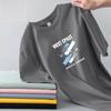 Verano Nueva Letra Cuello Redondo Manga Corta Camiseta Camiseta de Hombre Moda Corta Trendy Versátil Tops Casuales Camiseta de Hombre