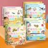 Lindo Livro de Adesivos de Treinamento de Concentração Reino dos Dinossauros para Entusiastas de Carros Pequenos de Princesa para Iluminação Educacional Infantil