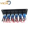 Interruptor de 6 Posições para Carro e Marítimo 12-24V Painel com Luz Azul Modificação de Carro Interruptor Basculante Multi-Posição Combinação para Iate