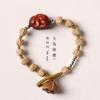 Pulsera de la Marea Nacional Original Estilo Étnico Retro Personalidad Nicho Temperamento Semilla Baixiang Año del Gallo Conejo de Jade Tejida Hebilla Suelta para Mujeres