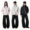 Chaqueta de Algodón Ligera Holgada con Capucha Estilo Pareja Cremallera Diagonal 2026 Moda Nueva para Mujer Tallas Grandes Estilo Acanalado Ropa de Abrigo