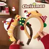 Navidad Lindo Felpa Caramelo Muñeco de Nieve Diadema Accesorios para el Cabello Diadema para Foto de Vacaciones Peine para Lavado de Cara Maquillaje Niña