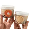 400ml600ml Caneca Doodle Grama Fada Queimada Caixa de Embalagem Resistente a Altas Temperaturas Copo Especial para Leite Pudim de Iogurte Couro Duplo com Tampa