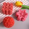 Molde de Silicona para Vela de Aromaterapia Cubo Flor de Rosa Resina DIY Flor de Rosa Yeso Jabón Hecho a Mano Molde para Pastel