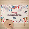 Amazon Mantel Americano del Día de la Independencia Transfronterizo con Estrella de Cinco Puntas y Estampado de Letras Decoración para Celebración Festiva Mantel de Mesa