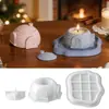 ZongBo Silicone Casa de Natal Pote de Armazenamento Copo para Vela Boneco de Neve de Natal Árvore de Natal Combinação de Velas Ornamento Molde de Silicone
