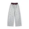 Pantalones deportivos de algodón para niña con estampado completo de dibujos animados estilo coreano, nuevo modelo de otoño 2026, pantalones casuales elegantes y súper lindos, pantalones largos deportivos