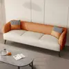 Sofá minimalista moderno sala de estar apartamento pequeño habitación de alquiler dormitorio doble tres personas estilo celebridad de internet sofá de tela tecnológica