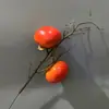 Simulação Caqui Romã Fruta Vermelha Ano Novo Ornamento de Flor Decoração Fruta da Fortuna Ornamento Espuma Fruta Arranjo de Flor Flor de Simulação Atacado