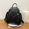 Mochila 2022 Nuevo Estilo Coreano Femenina Cuero PU Mochila Escolar para Secundaria Femenina Personalizada para Mujer Bolso Color Sólido Mochila de Estudiante