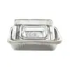 Caja de Almuerzo Cuadrada de Papel de Aluminio, Caja de Papel de Aluminio Aislante para Barbacoa, Caja Desechable para Llevar, Bandeja de Papel de Aluminio para Freidora de Aire