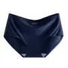 Ropa interior de seda de hielo para mujer Ropa interior sin costuras Ropa interior de una pieza Transpirable Cintura media Sexy Ropa interior para mujer Bragas 810