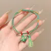 Hilo Tradicional de Cinco Colores, Hilo Rojo del Festival del Bote del Dragón, Pulsera de Hilo de Cinco Colores de Buena Suerte para Bebé, Pulsera de Borla de Moda para Parejas, Mercado Mayorista