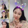 14 Luzes Orelhas de Coelho Luminosas Headband Celebridade da Internet Cabelo Quebrado Pérola Headband Feira Noturna Ponto Turístico Show Luminoso Headband Atacado