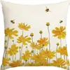 Fundas de Almohada Más Vendidas de Amazon para Primavera y Verano con Hojas Verdes Florales y Mariposas, Cojines para Sofá del Hogar, Fundas de Almohada para Dormitorio