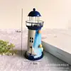 Faro LED de hierro creativo mediterráneo accesorios para el hogar luces electrónicas coloridas de Navidad adornos decorativos regalo artesanal