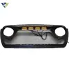 Adequado para grade dianteira com luzes do Jeep Wrangler JL 2018+, grade central do para-choque dianteiro
