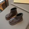 Botas para Niña 2026 Otoño/Invierno Nuevas Botas Martin Infantiles con Forro de Felpa, Botines Estilo Coreano de Princesa para Niños Mayores