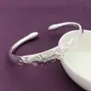Pulsera de Dragón y Fénix plata de ley 999 patrón para mujer estilo étnico doble bu pulsera de plata joyería de plata de boutique regalo de vacaciones