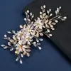 Pasador de Bosque Hecho a Mano para Mujer, Pin Lateral Dorado Retro de Flor, Pasador para Vestido de Novia, Pasador Xiuhe, Venta al por Mayor de Pasadores