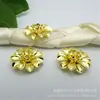 Novos acessórios de joias DIY Acessórios de joias de florzinha pequena de cobre puro feitos à mão DIY Material para grampo de cabelo de adorno de cabeça DIY Venda por atacado