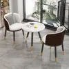 Mesa Pequeña y Sillas Doble Capa para Ocio en Balcón, Mesa de Centro y Sillas Sencillas Modernas de Moda, Juego de Tres Piezas de Una Mesa y Dos Sillas para Hotel