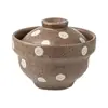 Juego de vajilla rústica de cerámica estilo japonés para una persona, con una combinación retro de cuenco y plato, adecuado para uso doméstico, incluyendo cuencos de arroz de cerámica, cuencos de sopa y platillos para condimentos, disponible para venta al por mayor