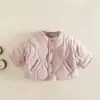 Ropa de Invierno Acolchada de Algodón para Niñas 2025 Nuevo Estilo Chaqueta Acolchada de Lunares para Bebé Chaqueta de Invierno Acolchada de Algodón para Niñas