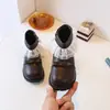 Botines Lolita de Encaje Dulce para Niñas 2026 Otoño Nuevos Zapatos Casuales Individuales Zapatos de Cuero de Princesa Botas Martin de Mariposa