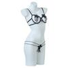 Lencería sexy sexy de tres puntos con soporte de acero push up sujetador ropa interior abierta conjunto de dos piezas de tres puntos divididos flor soluble en agua 243