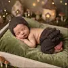 Novo produto transfronteiriço: Fantasia de dinossauro de mohair tricotada à mão para fotografia infantil, suéter para foto de bebê