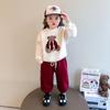 Traje de Niña Primavera 2025 Nuevo Estilo Coreano para Niños Estilo Deportivo Casual Sudadera para Niña Pequeña Conjunto de Dos Piezas