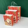 Bolsa de Papel Kraft Navideña Papá Noel Envoltura de Regalo Bolsa de Regalo Alce Muñeco de Nieve Bolsa de Compras Bolsa de Empaque Personalizada
