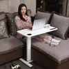Mesa de Estudio Móvil, Escritorio para Computadora de Dormitorio Universitario, Escritorio para Laptop, Mesa Lateral Ajustable para Sofá de Sala