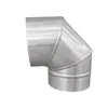 Codo de Tubo de Chimenea de Acero Inoxidable, Tubo de Escape de Chimenea Engrosado, Codo de Tubo de Humo para Caldera de Estufa de Leña Calefactora 304