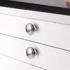 Manija de un agujero puerta de gabinete hongo manija redonda antigua manija de cajón de gabinete negra manija redonda de acero inoxidable