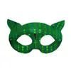 Nueva Máscara de Gato Redonda con Lentejuelas de Carnaval Fiesta de Máscaras Versión Mejorada para Mujer Máscara de Gato Redonda con Lentejuelas de PVC