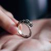 Estilo Étnico Retro Dragón Chino Dominante Anillo de Dragón del Zodíaco para Hombre Anillo de Aleación de Moda Personalizado para el Dedo Índice