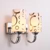 Lámpara de pared LED doble cálida simple moderna burbuja de cristal círculo lámpara de noche dormitorio estudio lámpara de pared lámpara de pasillo