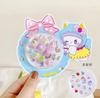 Pegatinas de uñas para ropa de princesa infantil manicura tridimensional estilo francés lindo pieza de uña de gel de gelatina para niña pequeña