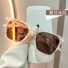 Nuevas Gafas de Sol Ultra Ligeras de Color Degradado Tr90 Pequeña Fragancia Moda Tendencia Gama Alta Anti-UV Montura Grande Gafas de Sol