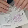 Serie Brillante de Moda Popular que Atrapa la Luz Arte de Uñas Soñador Materiales Mixtos Decoraciones para Uñas de Brillo Rosa Ultra Delgadas