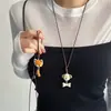 Cachorro Barista Travieso Lindo Collar Versátil Nuevo Cadena de Sudor para Mujer Diseño de Nicho Accesorios de Collar Tejido