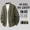 Jaqueta Cardigan Casual Masculina Plus Size Oversized Solta Estilo Coreano Europeu e Americano Estilo Hong Kong Transfronteiriço Comércio Exterior Atacado Bonito